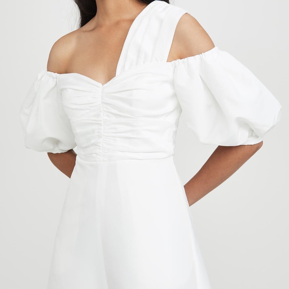 Self Portrait Ivory Taffeta Dress